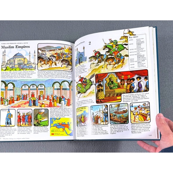 Usborne Book of World History Hardcover Illustrated Children Homeschool - Picture 10 of 12